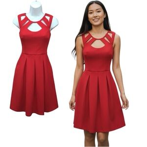 Betsey Johnson Red Cage Top Party Event Dress - Women’s 2